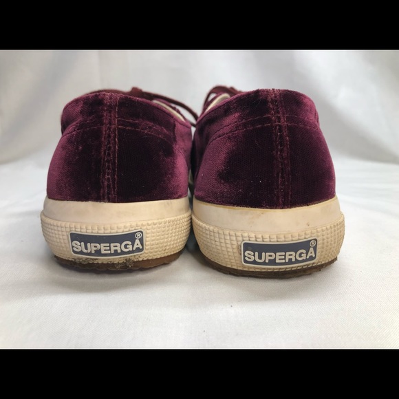 Superga maroon velvet sneakers - Picture 11 of 13